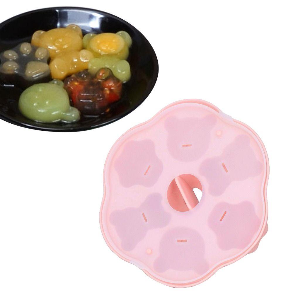 With Lid Ice Cube Tray Silicone Pudding Mold Portable Silicone Mold Kitchen