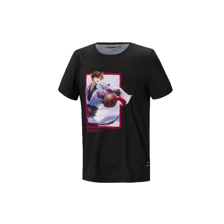 Adidas Neo Casual Sports Футболка с коротким рукавом Мужские топы Черные FR7991