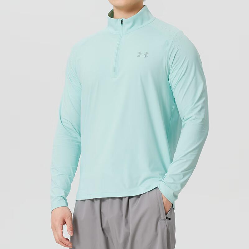 Under Armour Дышащая Быстросохнущая Мужская Футболка с Длинным Рукавом для Бега Топы 6009508-703