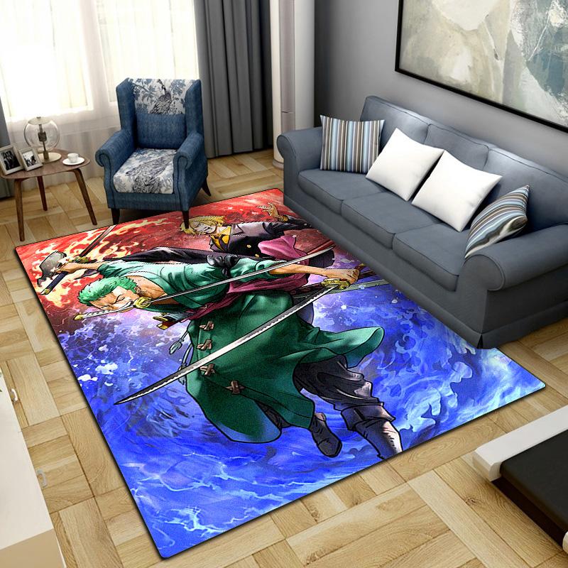 One Piece Anime Washable Non-Slip Rug Carpet Larget Floor Mat Bedroom Home Decor LXR169