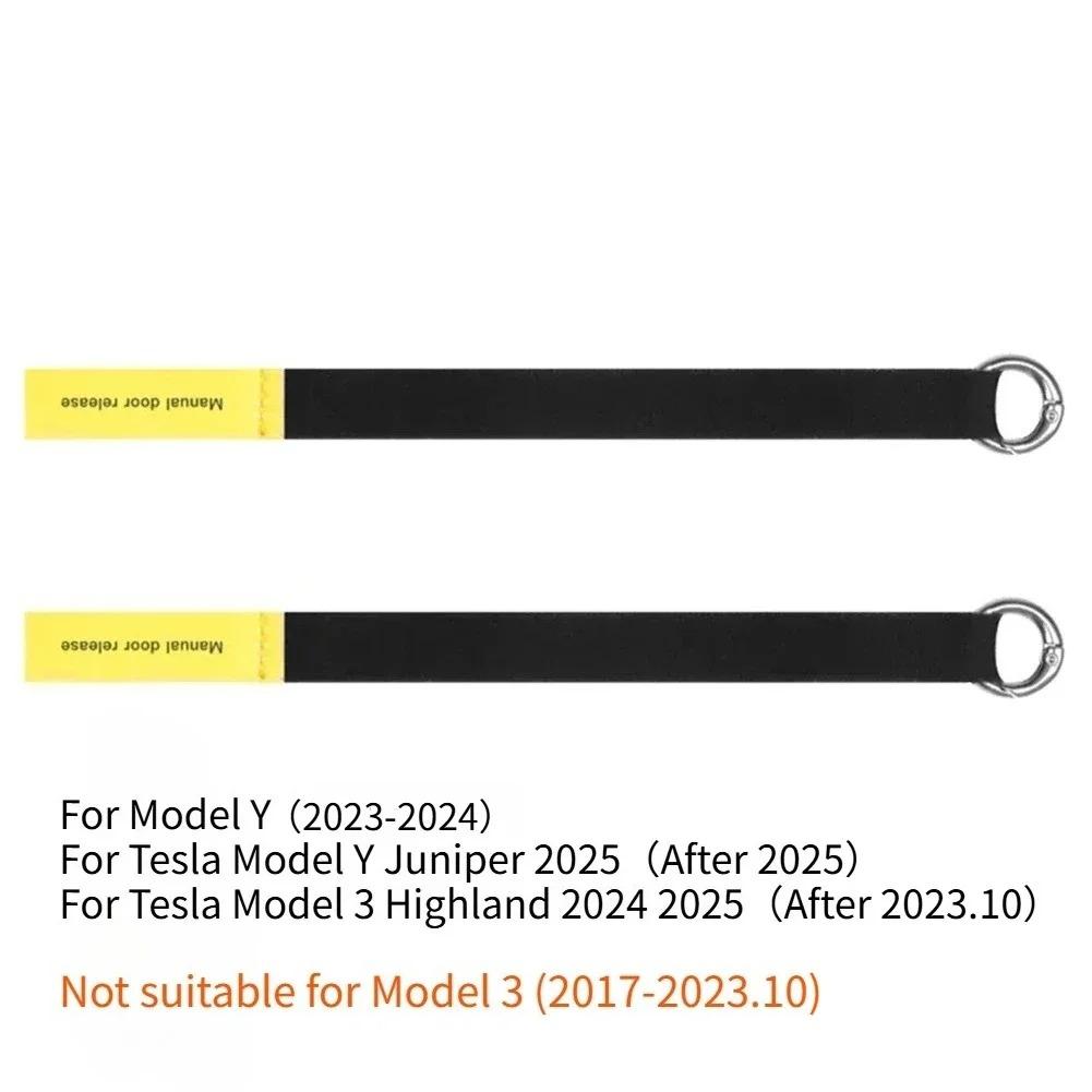 Door Emergency Handle for Tesla Model Y Juniper Model 3 Highland Rear Door Physical Mechanical Door Lock Unlock Puller Button