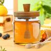 Стеклянная банка для меда с палочкой-дозатором и крышкой, 18 унций, с широким горлышком, контейнер для меда, диспенсер для меда для домашнего хранения меда и сиропа