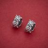 Серебряные бусины-разделители S925 из стерлингового серебра с рисунком кратера от метеорита, с большим отверстием, неровные россыпные бусины для самостоятельного изготовления бус, плетения на веревке, браслетов и ожерелий.