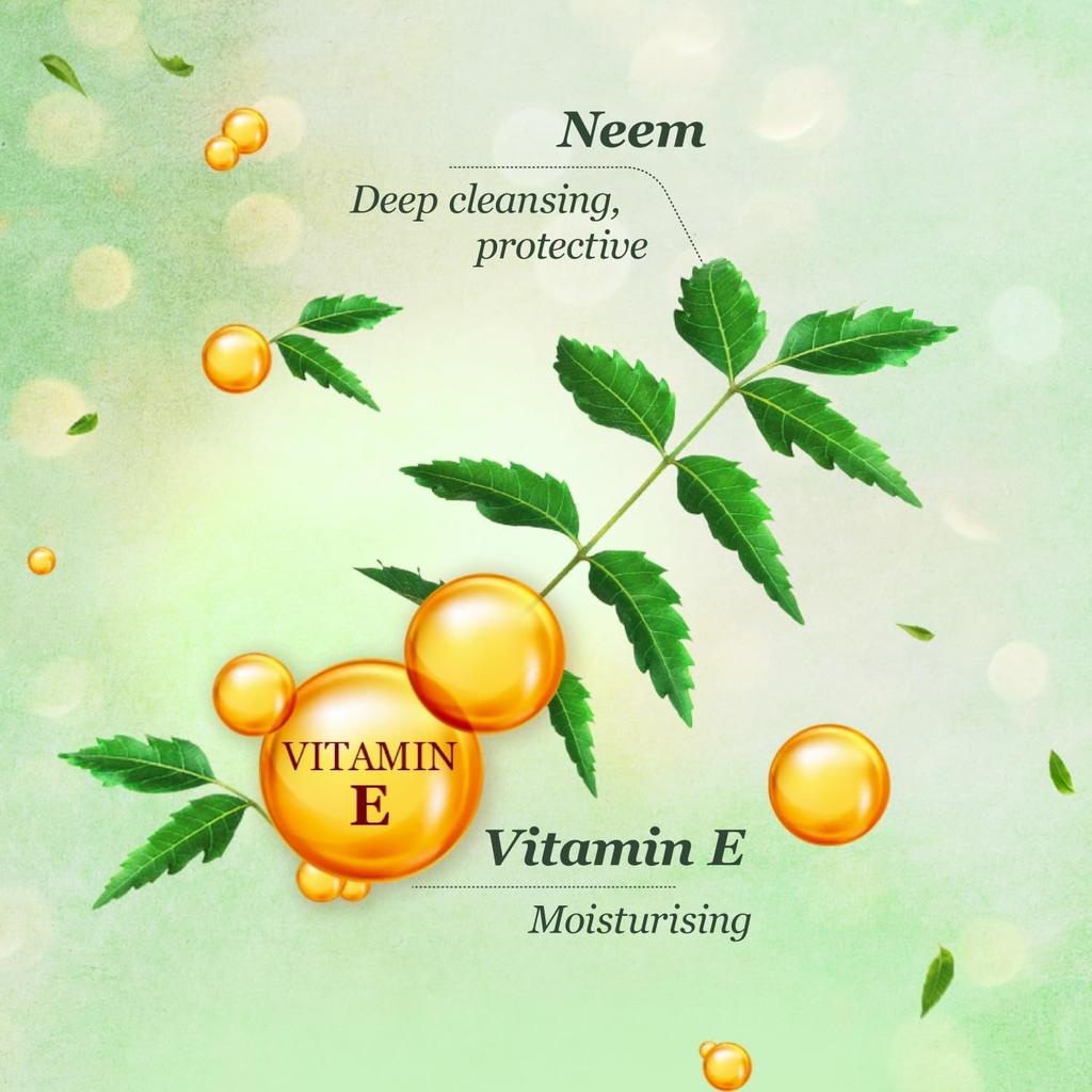 Margo Оригинальное мыло Ним Упаковка из 1 шт. (100г X 5 ) | Глубоко очищающее мыло для ванны с витамином Е | Освежающее увлажняющее мыло для чистой гладкой кожи