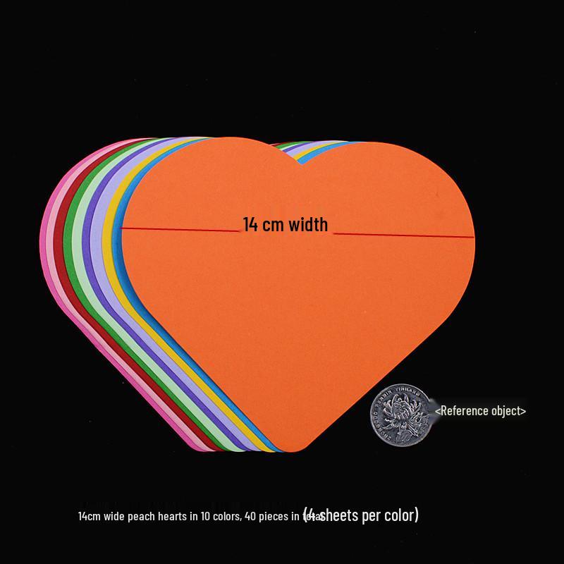 Плотный цветной картон: Формы Сердце, Звезда, Цветущая слива и Круглые формы для детского оригами и поделок