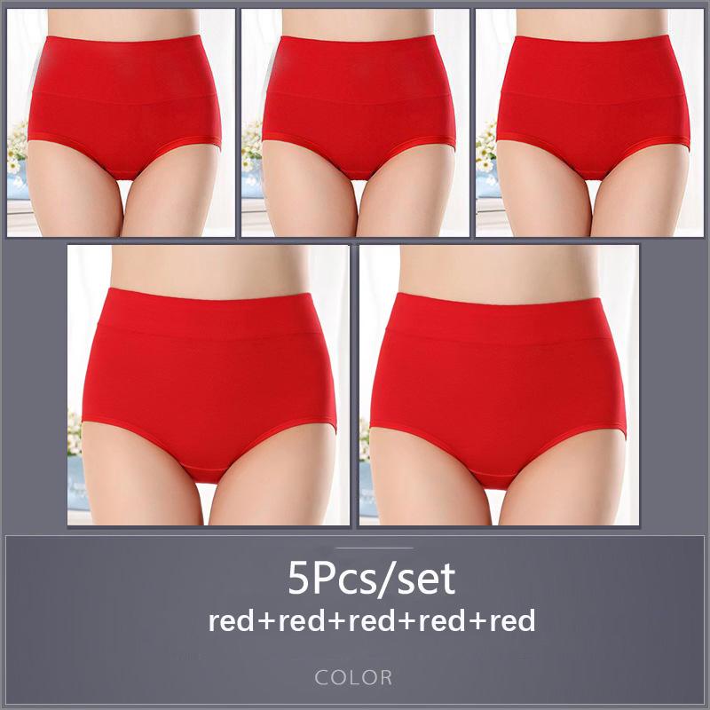 5 шт./компл. женские хлопковые трусики с высокой талией, мягкое дышащее удобное нижнее белье, большие размеры M-XXXXL