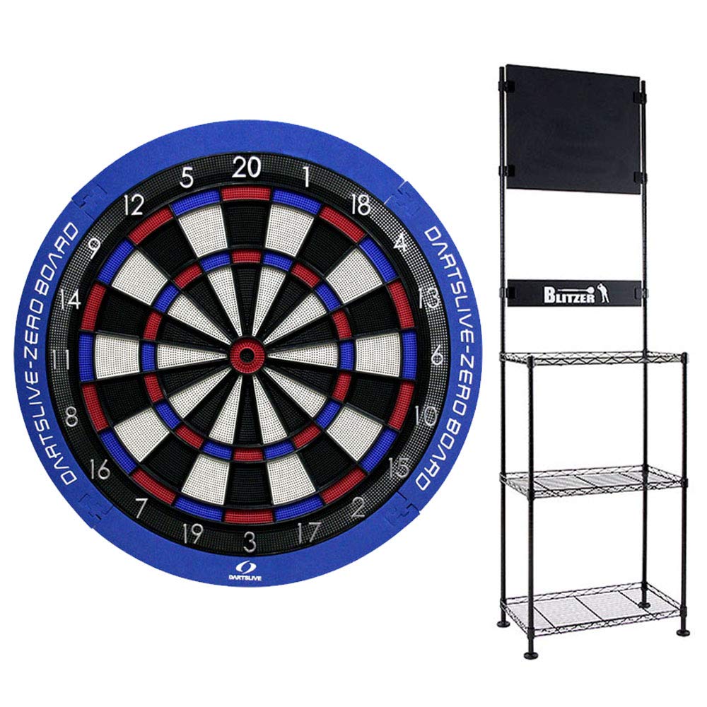 DARTS LIVE ZERO BOARD BLITZER Dart Stand Quiet Dart Stand Set [Set Product] & BSD21-BK 15.5-inch