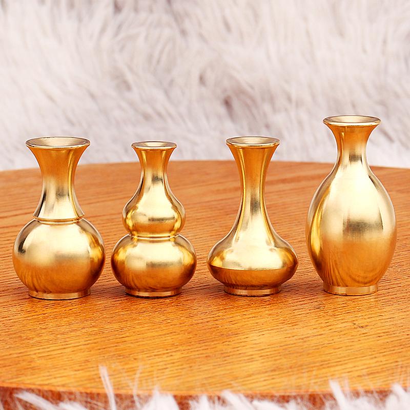 1 шт. Маленькие украшения, портативный домашний декор, чайная церемония, латунная ваза, буддийские принадлежности, мини-тыква, держатель для благовоний, ароматерапевтическая печь