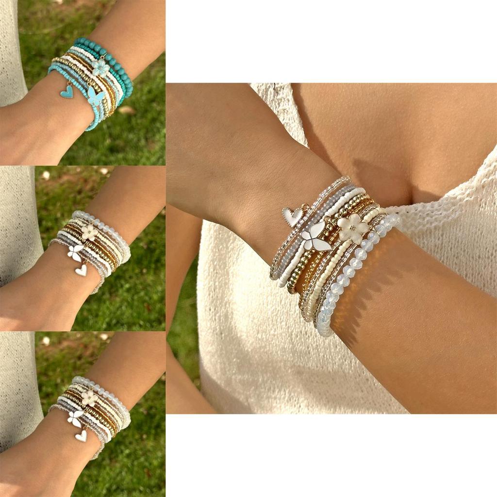 Bohemian Butterfly Love Jewelry With Glass Beads For Travel And Daily Wear