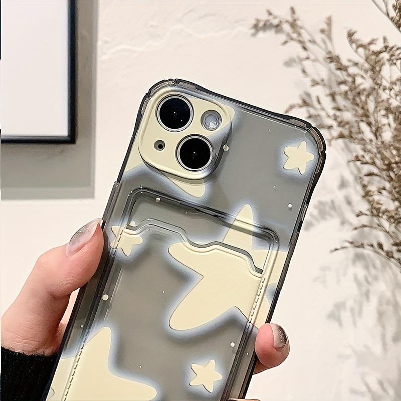 Прозрачный чехол для телефона с графикой в виде сердца для iPhone 11 12 13 14 15 16 Pro Max XS XR X 7 8 Plus, кошелек, кардхолдер, защитная крышка для объектива
