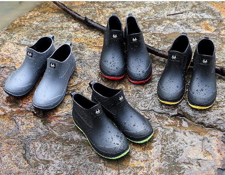 Мужские низкие нескользящие резиновые сапоги - Водная обувь для активного отдыха