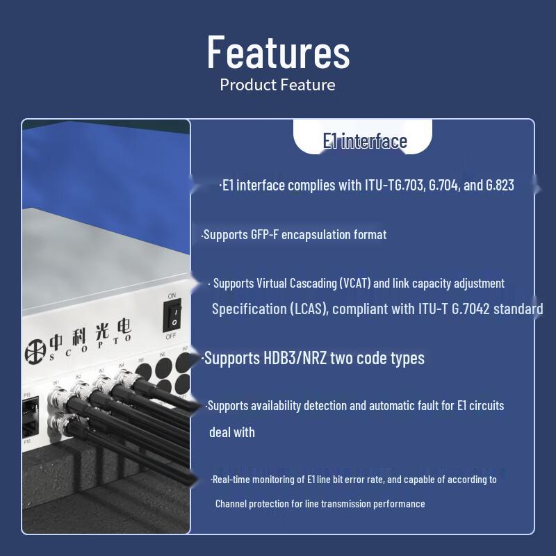 Zhongke Optoelectronics E1 Protocol Converter & Network Bridge