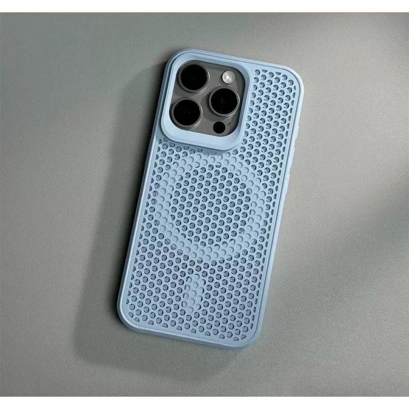 Luxury Dissipate Heat Magsafe Phone Case For For Iphone 11 12 13 14 15 16 Pro Max Plus Magnetic Shockproof Bumper Cases Cover
