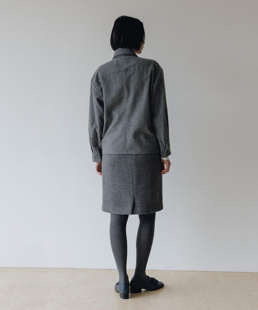 Blankroom Her Margaret Wool Jacket_Gray