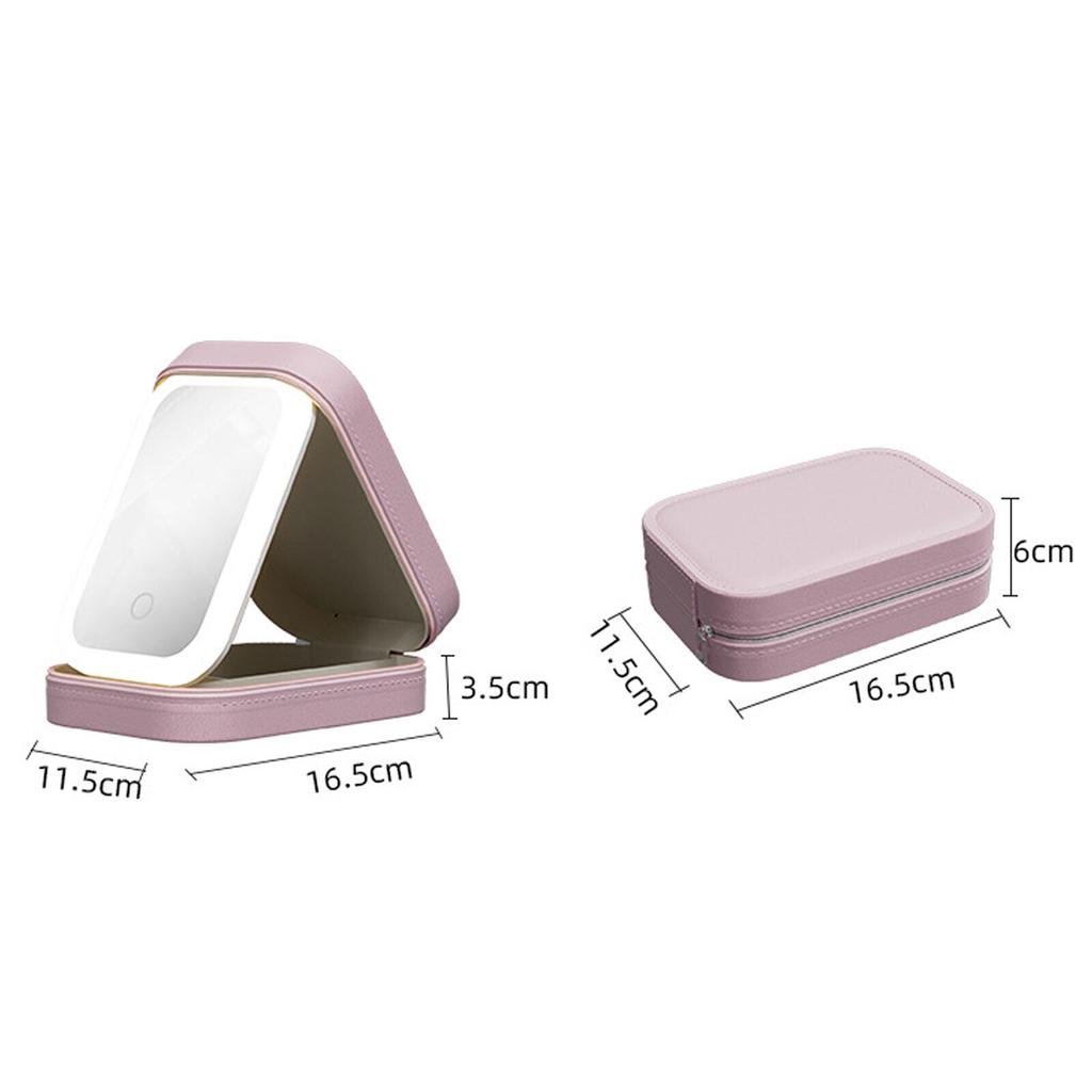 Portable Led Cosmetic Case With Mirror Cosmetic Bag Travel Makeup Bags For Women Fashion Beauty Storage Bag Travel Makeup Bags