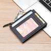 Leather Mini Ultra-thin Card Clip Card Bag RFID Anti-magnetic Cowhide Card Sleeve Zipper Change Bag