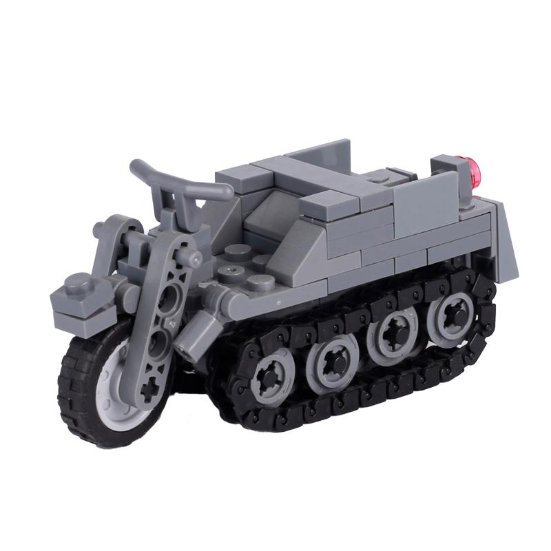 Конструктор MOC Игрушки Военный Автомобиль Транспортное Средство Танк WW2 Оружие Строительные Блоки Игрушка Немецкий Американский Солдат Бронированный Артиллерийский Грузовик Подарок Мальчикам