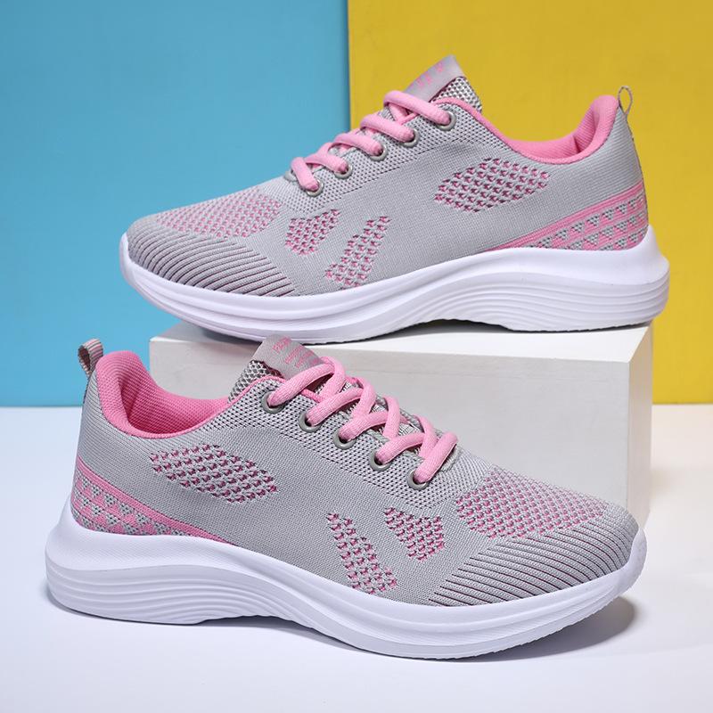 Spring breathable women's running shoes casual shoes female student mesh breathable large size sneakers