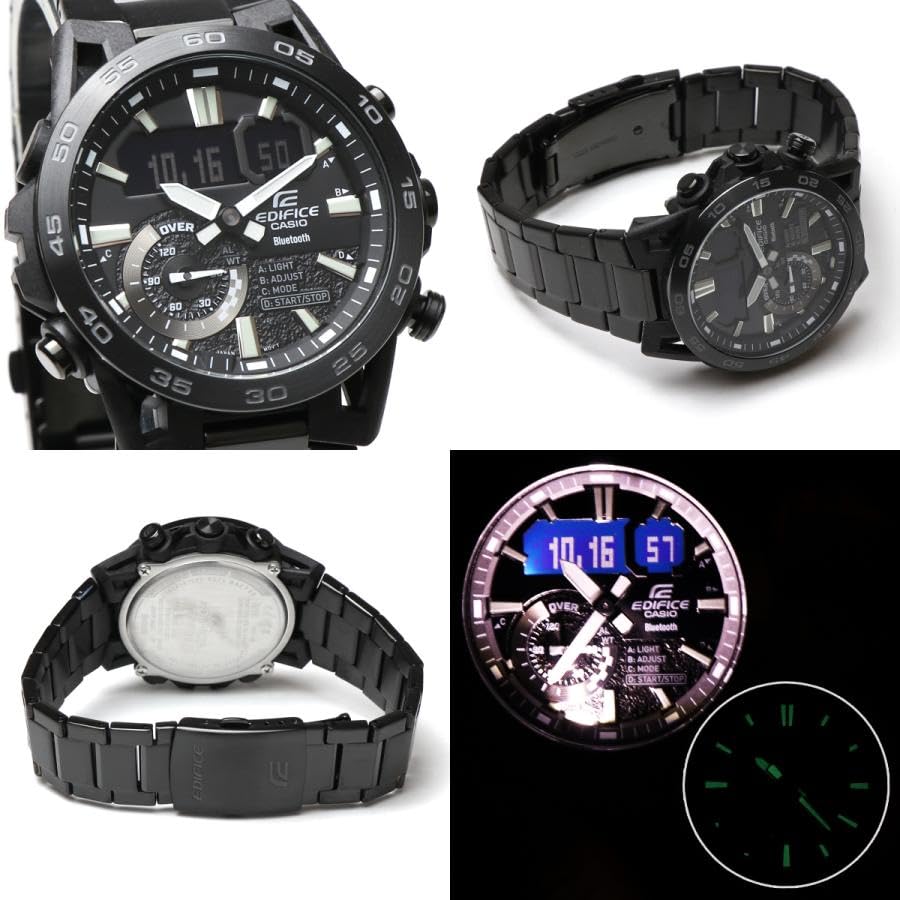Distribution CASIO EDIFICE Bluetooth Mobile Link Smartphone Link Racing Chronograph Black Metal [Limited Model] ECB-40BK-1ADF [Item]