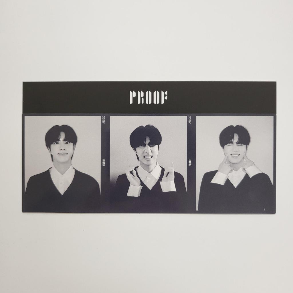 BTS PROOF Предзаказ Weverse Benefit 3 Cut Photo Jin