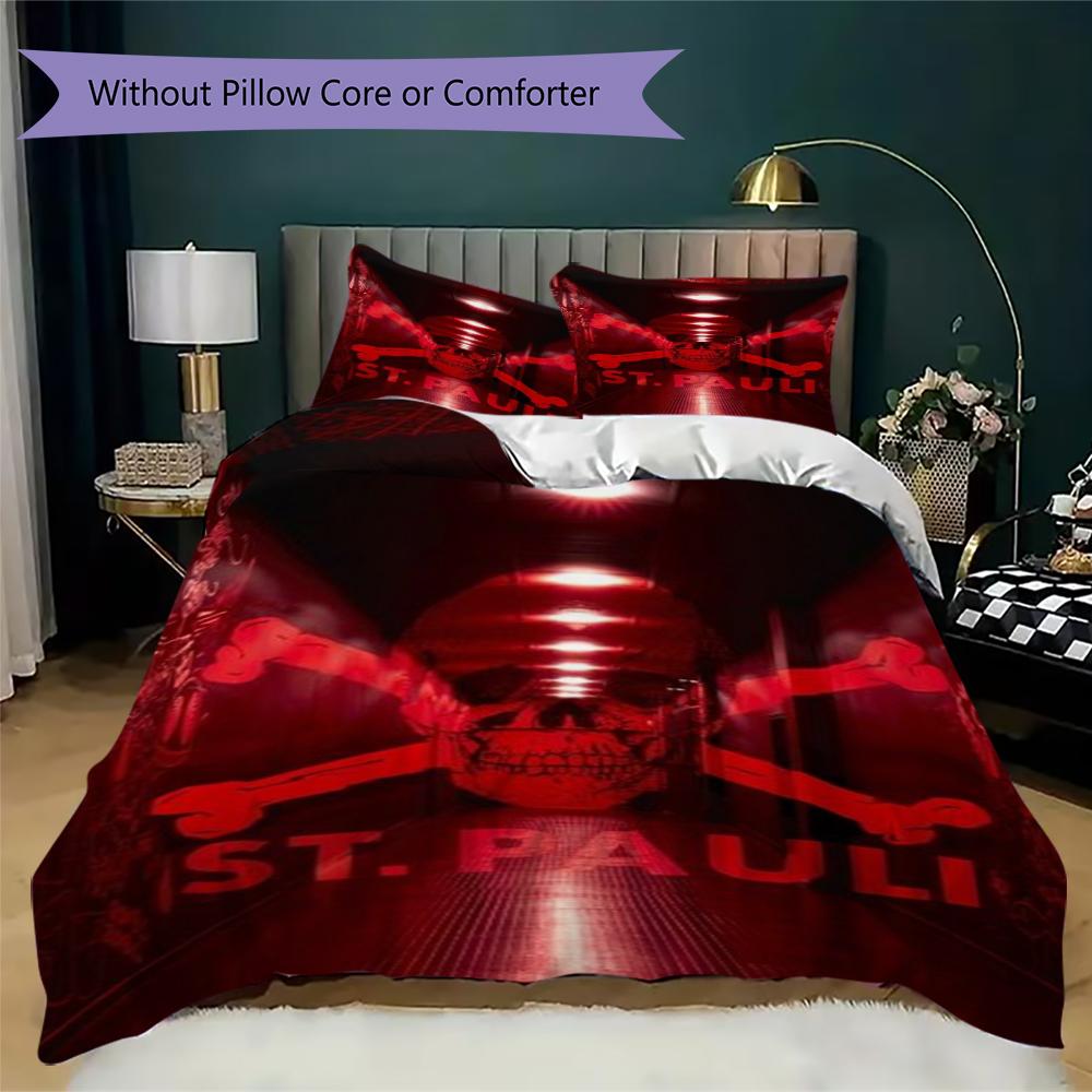 ST pauli Pattern Bedding uilt Set uilt Cover Pillowcase Home Decoration Birthday Gift (1 * duvet cover + 2 * pillowcase without core)183