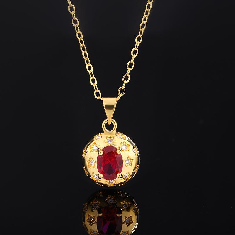 925 5*7 MM Oval Cut Sapphire Ruby High Carbon Diamond Gemstone Ring For Women 18K Gold Plated Jewelry