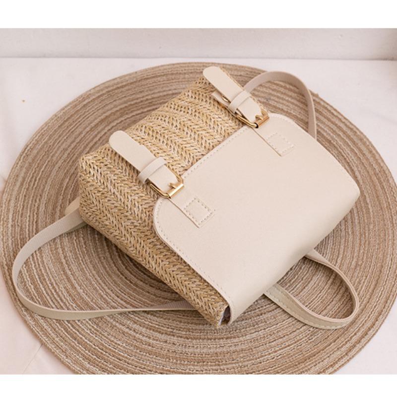 Рюкзак, женская сумка, рюкзак большой вместимости, плетеная сумка, простой рюкзак