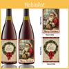 Party Christmas Bottle Stickers With Retro Style For Festive Event Decoration