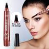 2.5G Eyebrow Pencil 4 Micro Fork Tip Applicator Waterproof Natural Long Lasting Smudge-proof Microblading Liquid Brow Contouring Pen Women Girls