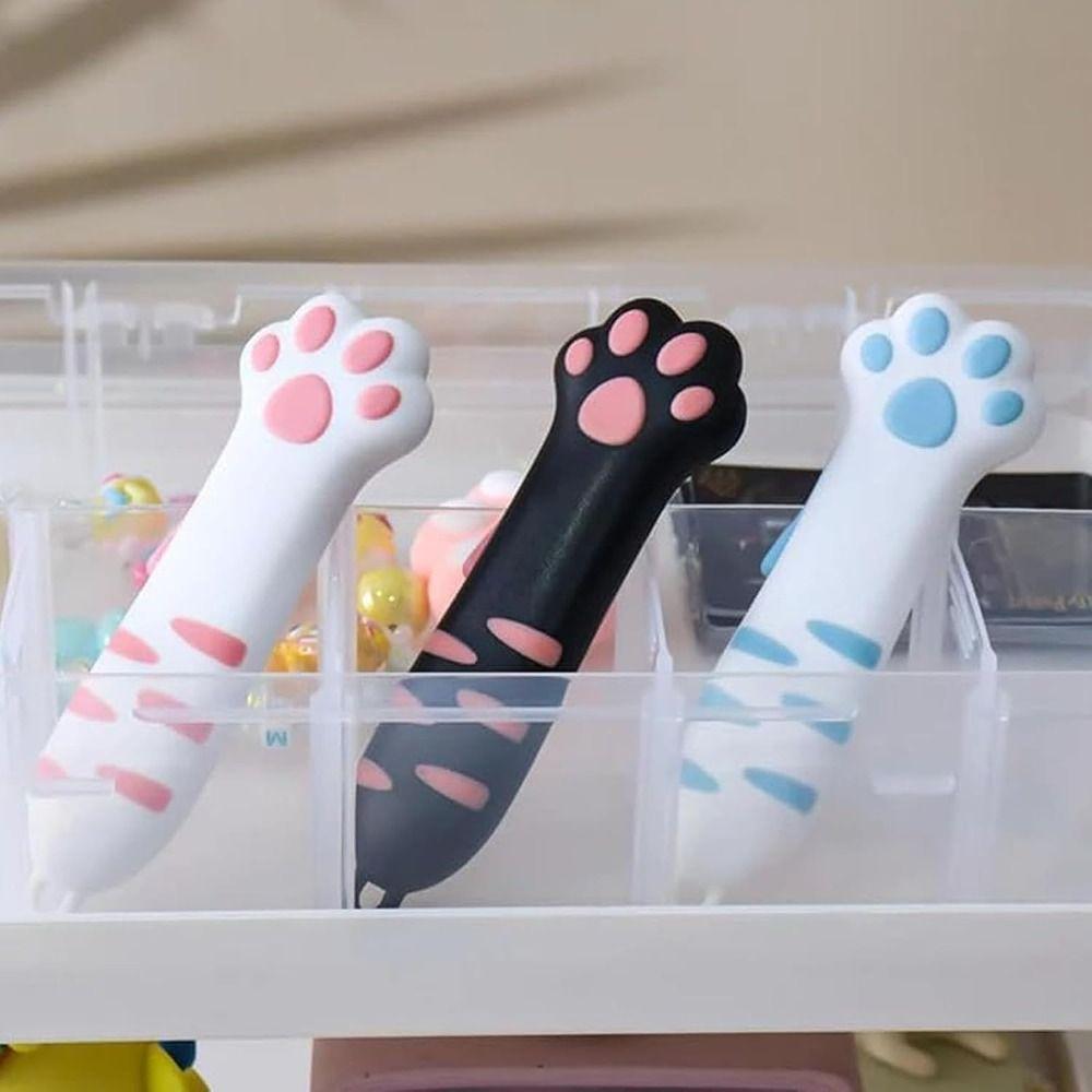 Милая пластиковая лапка кошки Box Cutter Мультяшная Школьные Офисные Принадлежности Портативный Инструмент для резки бумаги Креативный Подарок Открывалка