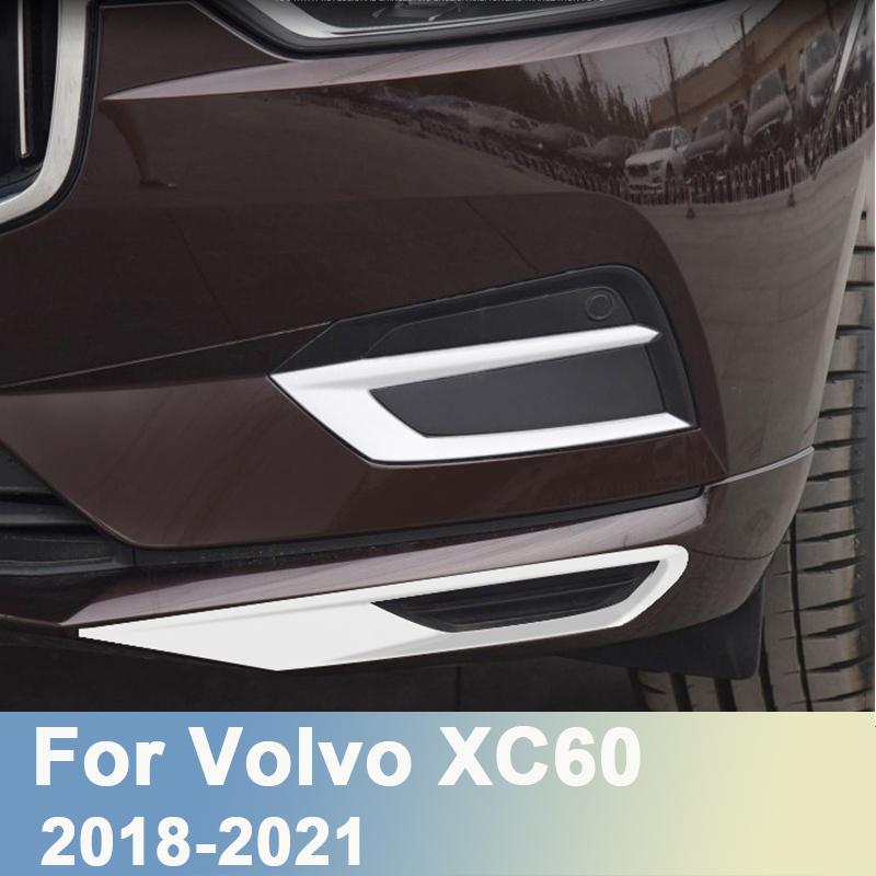 Для Volvo XC60 2018 ABS передняя противотуманная фара автомобиля, накладка, передняя противотуманная фара, рамка, наклейка, аксессуары для стайлинга