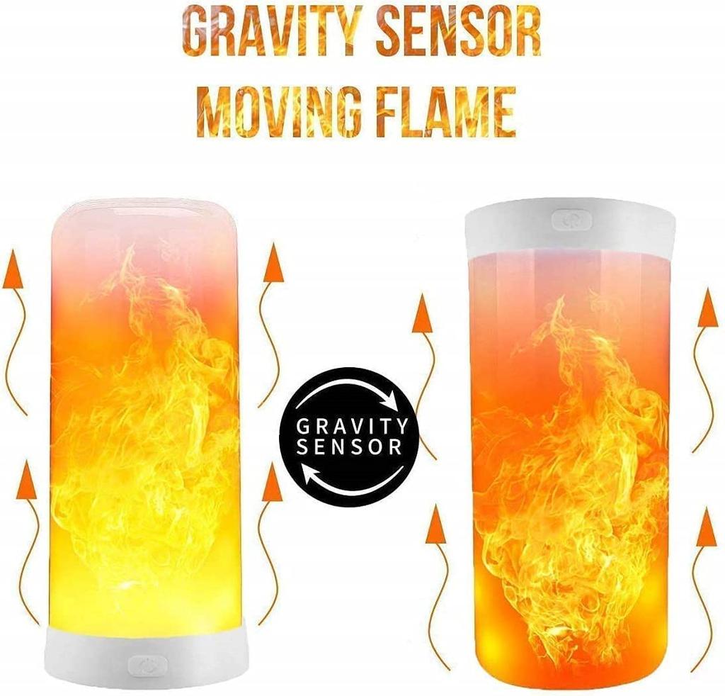 Flame Light, Remote Control USB Rechargeable Flame Light, 4 Modes LED Flame Effect Light for Living Room, Bedroom, Bar, Halloween, Christmas Party (1)