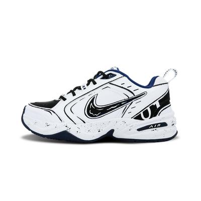 Air Monarch 4 Амортизация Нескользящая Амортизация Нескользящая Низкие Массивные Кроссовки Унисекс Черный Белый 415445-102(Команда60-)
