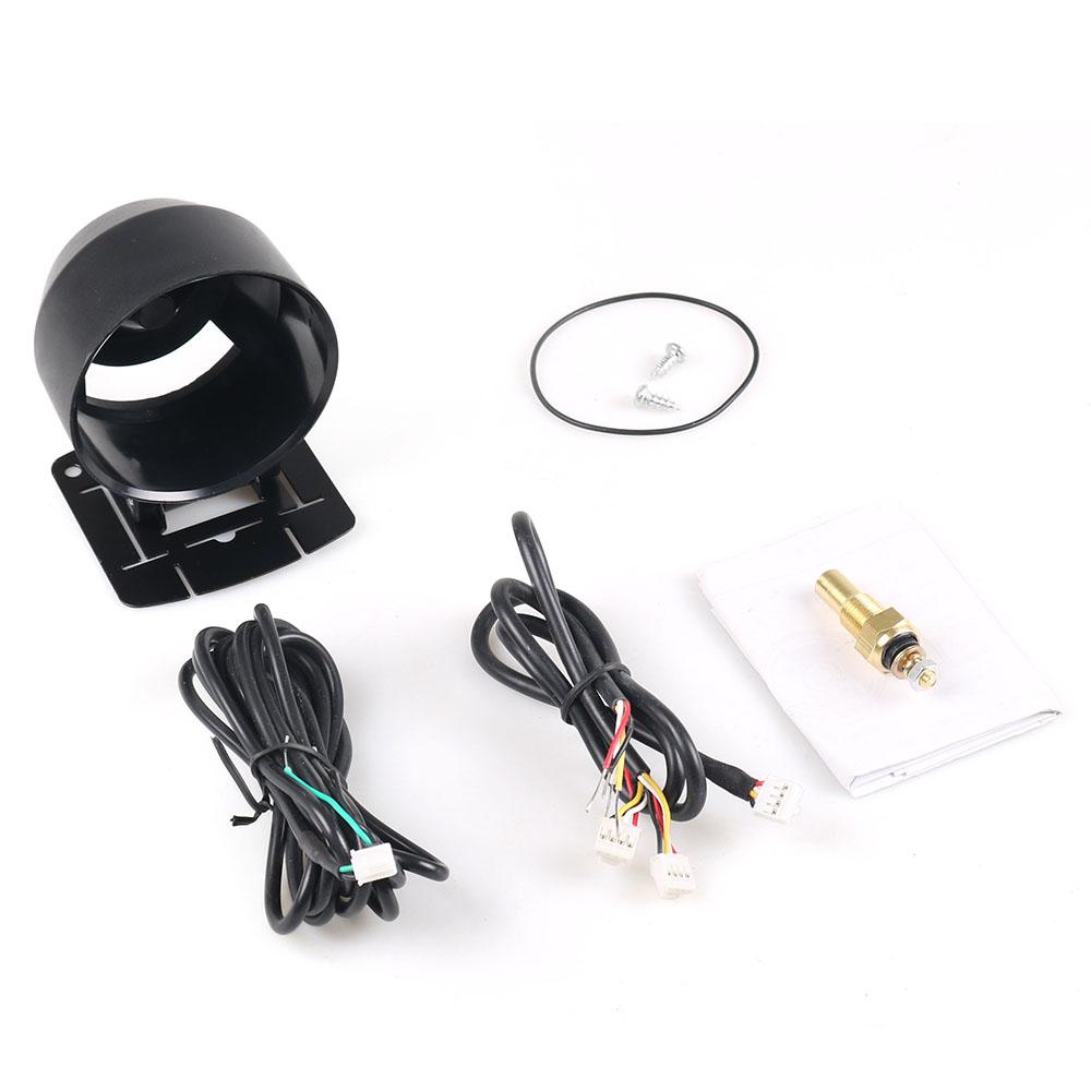 Dynoracing 60MM Car Water Temperature Gauge 20--120 Celsius Water Temp Meter Red & White Lighting Car Gauge With Sensor