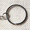 25mm Jewelry DIY Polished Silver Short Chain Key Fob Keychain Keyring
