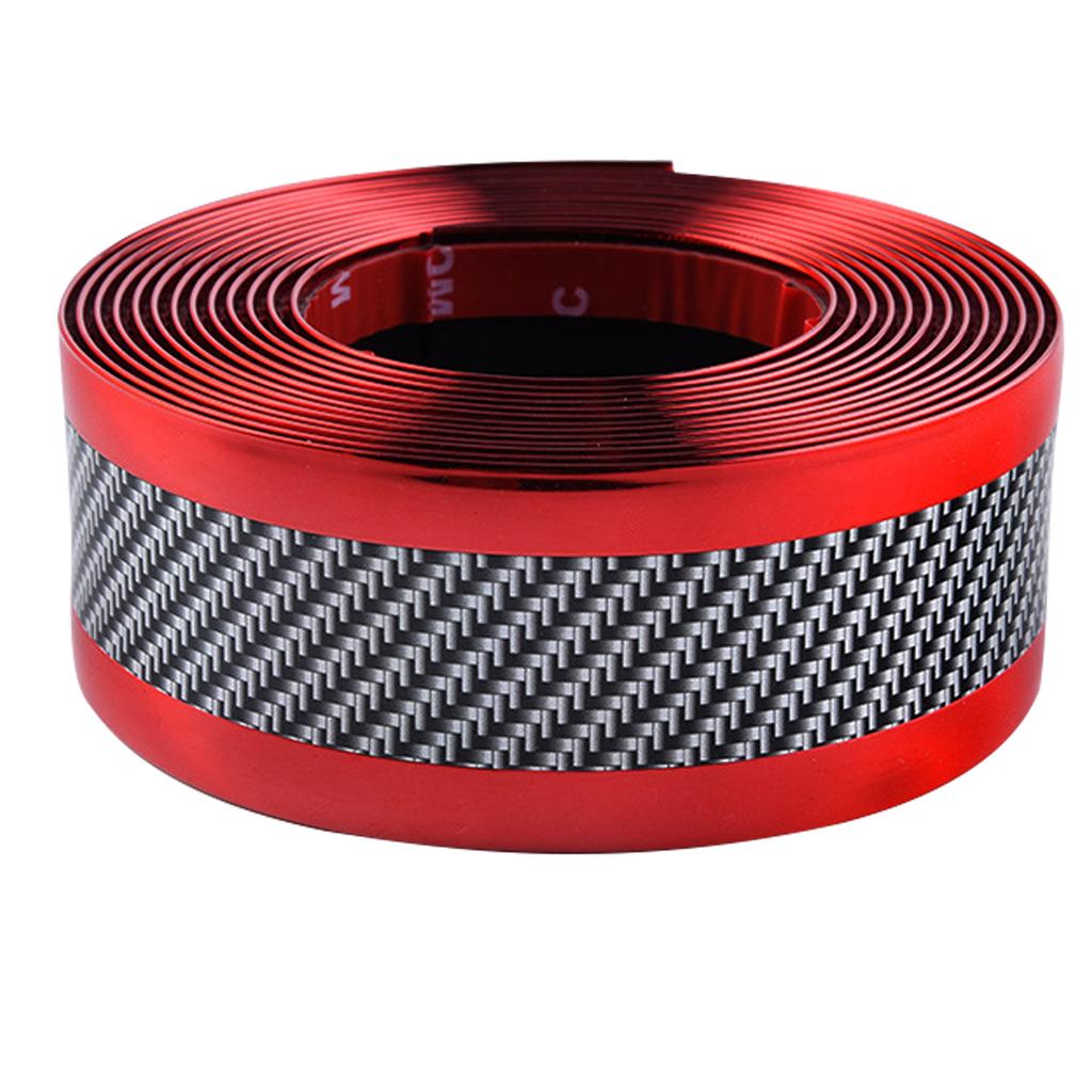 Car Stickers Anti Scratch Door Sill Protector Rubber Strip Carbon Fiber Car Threshold Protection Bumper Film Sticker Styling
