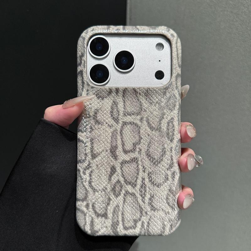 Роскошный яркий чехол из змеиной кожи для iPhone 17 16 15 14 13 Pro Max Премиальный чехол с имитацией узора змеиной кожи, противоударный