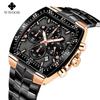 WWOOR Роскошные мужские часы классические многофункциональные спортивные хронограф оригинальные кварцевые часы для мужчин водонепроницаемые из нержавеющей стали