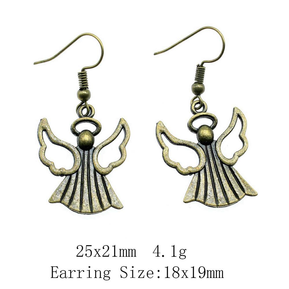 Комплекты сережек на годовщину свадьбы, серьги-подвески и подвески в виде крыльев ангела, женские серьги-сумки для свадьбы