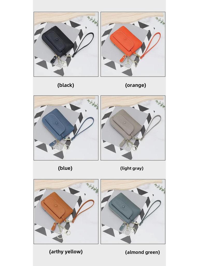 Women's Genuine Leather Large Capacity Ultra-Thin Coin Purse & Compact Clutch