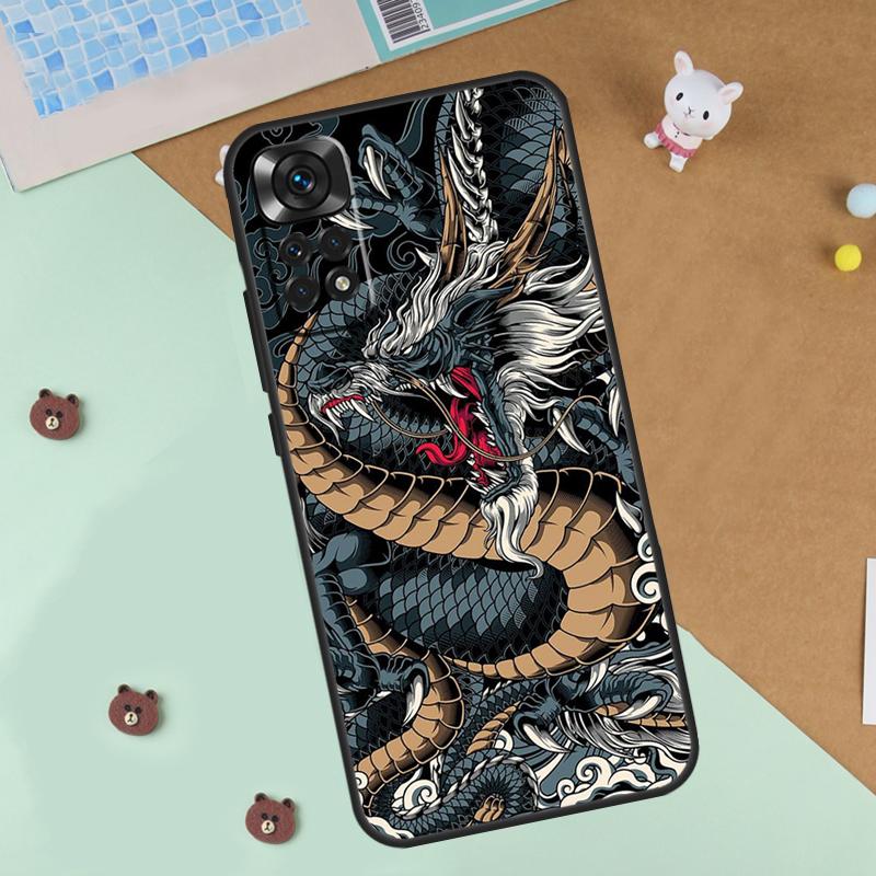 Чехол с китайским драконом для Xiaomi Redmi 14C 10C 12C 13C Чехол для Redmi Note 13 Pro 14 9 10 11 12 10S 11S 12S