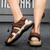 Лидер продаж, летние мужские сандалии, уличные нескользящие мужские пляжные сандалии, мужская обувь из натуральной кожи ручной работы, модные мужские кроссовки