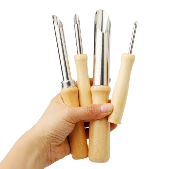 4 шт. Пробойник для соломинки, пробойник для отверстий в крышке стакана для лимонада, для соломинки, из нержавеющей стали, пробойник для отверстий для соломинки, инструмент для пробивания крышки стакана