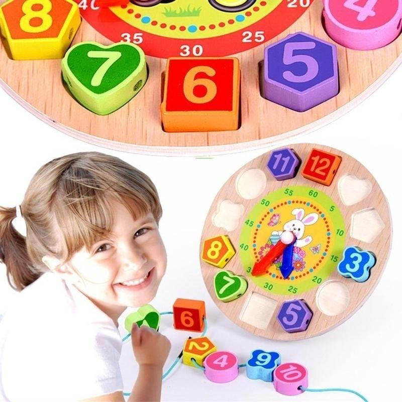 Simingyou 4 модели пазлов 1 шт. животные мультфильм обучающая игрушка детские цифровые деревянные часы