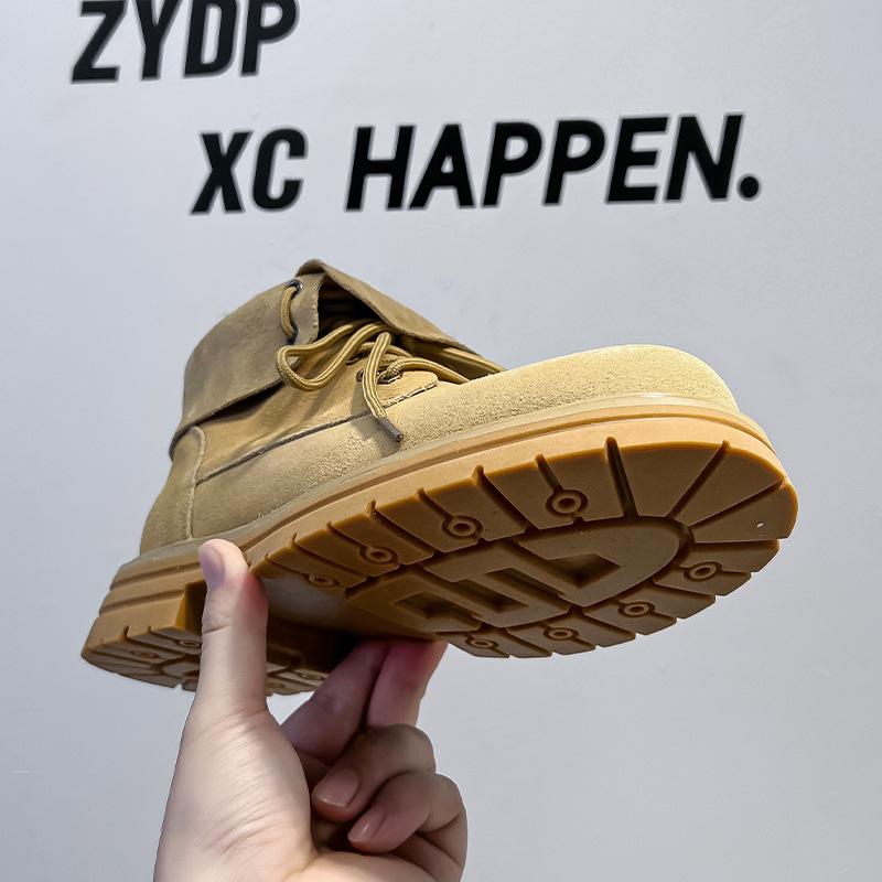 Autumn and winter new fashion trend British style round head platform Martin boots rhubarb couple boots 8261-R