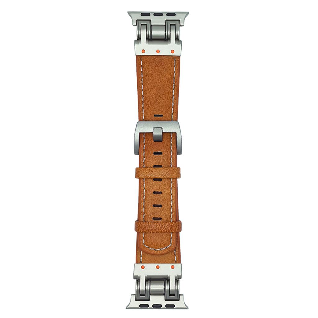 Leather Watch Band For Apple Watch Series 10 9 8 7 SE 6 5 4 3 2 1 42mm 41mm 40mm 38mm Crazy Horse Texture Wrist Strap