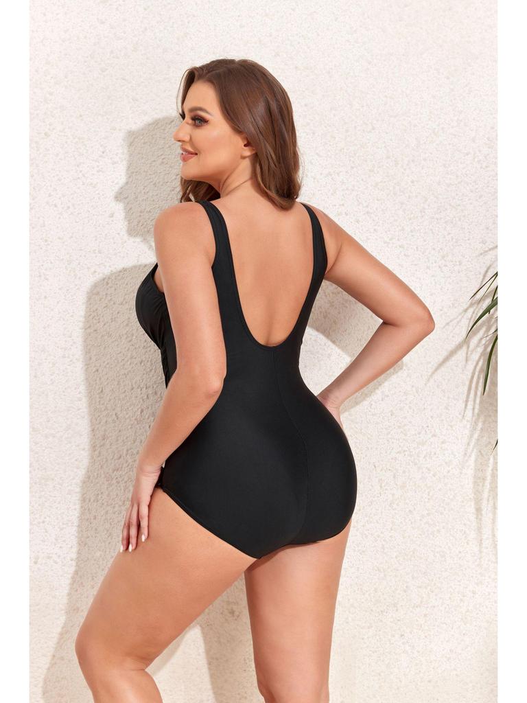 2024 Stylish Plus Size Women's One-Piece Bikini Swimsuit