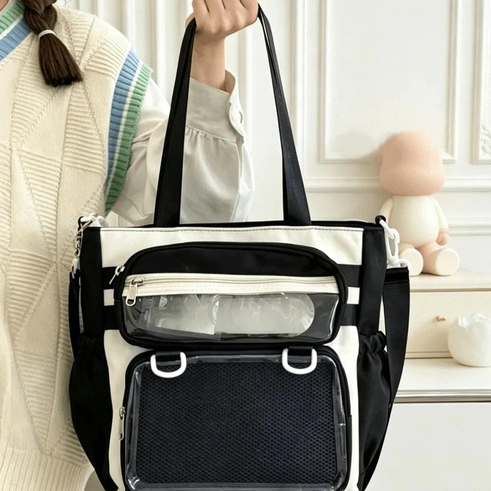Multi-color Shoulder Bag Cream Color Crossbody Bag Fashionable Portable Tote Bag Women