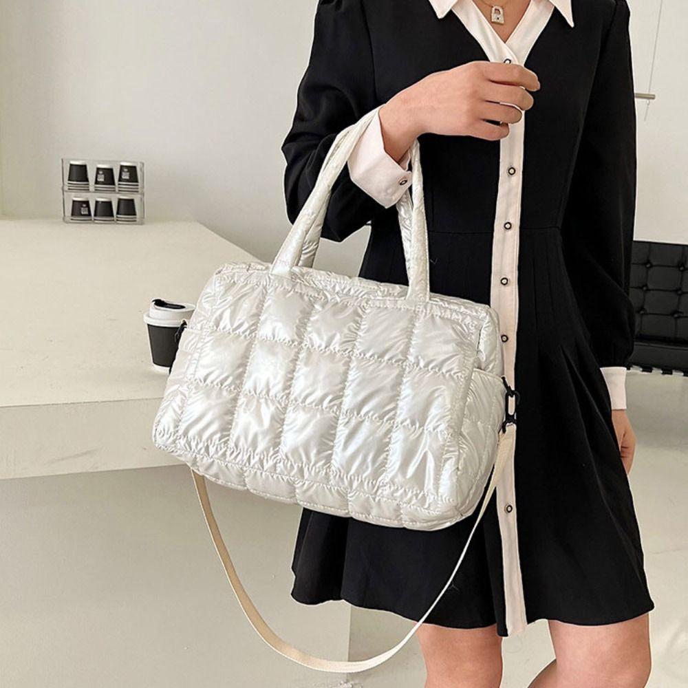 Большая сумка через плечо Cloud Корейский стиль Нейлоновая сумка Ручная сумка Яркое пространство Хлопковая сумка-тоут Женская