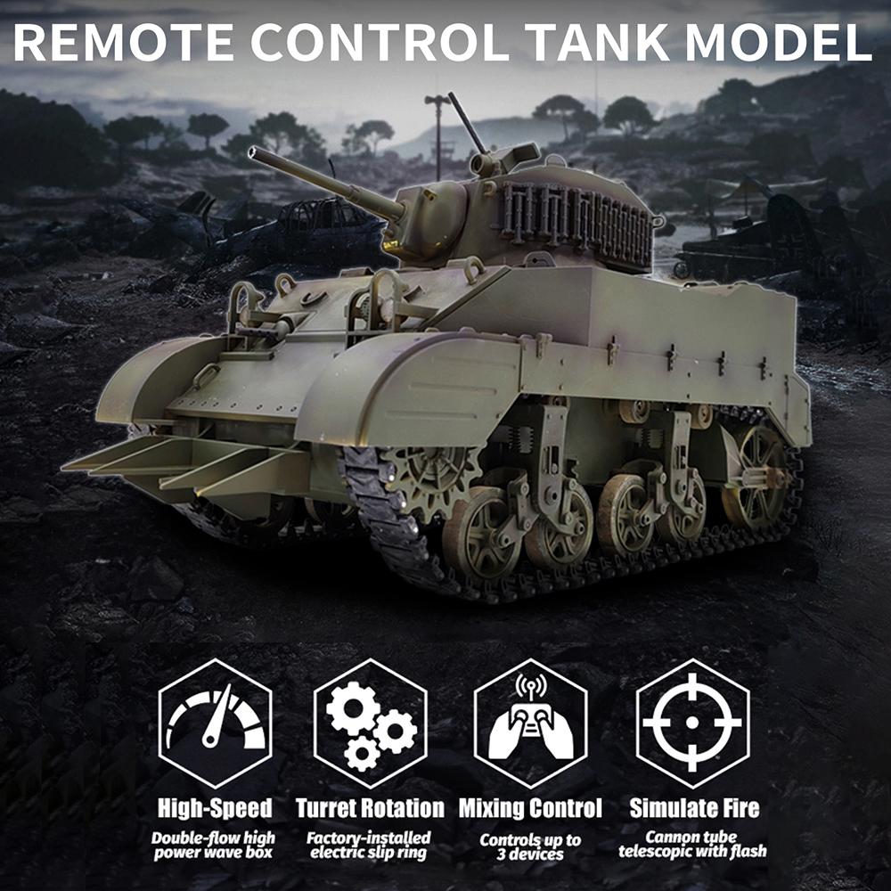 Remote Control Tank 1/16 Full-scale Remote Control Tank Toys Simulated Sound and Motion 360 Degree